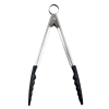 CUISIPRO Locking Tongs 9.5/24cm Silicone Black