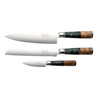 Katana Saya Elements 3 Piece Knife Set Rainforest Green
