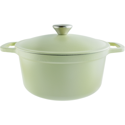 Commichef Lightweight Cast Iron Casserole 22cm Garden Green