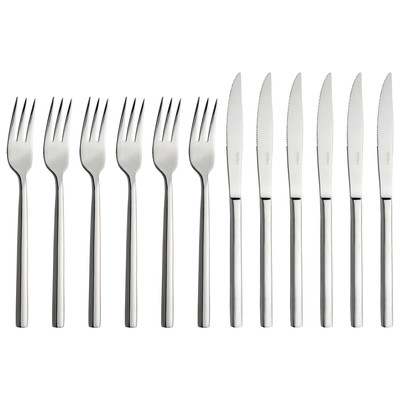 Chopstick 12 Piece Steak Knife & Fork Set