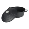 Commichef Cast Aluminium Casserole 28cm 6.5L Black