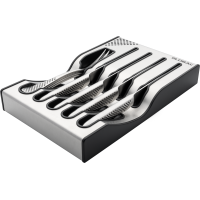 Global 8 Pce Steak Knife & Fork Set with Storage Dock