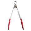CUISIPRO Locking Tongs 9.5/24cm Silicone Red