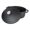 Commichef Cast Aluminium Oval Casserole 32cm 5.8L Black