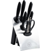 Essentials 8007 7 Piece Knife Block Set Black