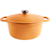 Commichef Lightweight Cast Iron Casserole 24cm Terracotta Orange