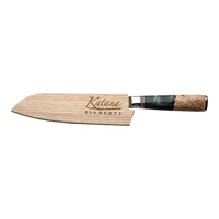 Katana Saya Elements Santoku Knife 18cm Rainforest Green