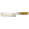 Katana Saya Flame Nakiri Knife 18cm Olivewood