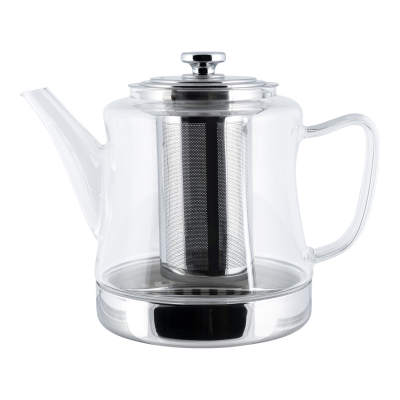Café Ole Steel & Glass Teapot with Induction Base 1500ml