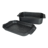 Commichef Cast Aluminium Roasting Dish With Skillet Lid 34x24cm 8L Black