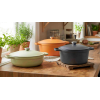 Commichef Lightweight Cast Iron Casserole 26cm Terracotta Orange