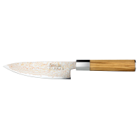 Katana Saya Flame Chef's Knife 15cm Olivewood
