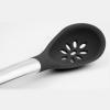 CUISIPRO Silicone Slotted Spoon 12/30.5cm Black (LFGB Silicone)