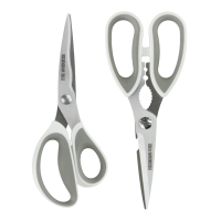 2 Piece Scissor Set KS-391 & KS-398 White/Grey