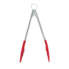 CUISIPRO Tongs with Teeth 9.5/24cm Silicone Red