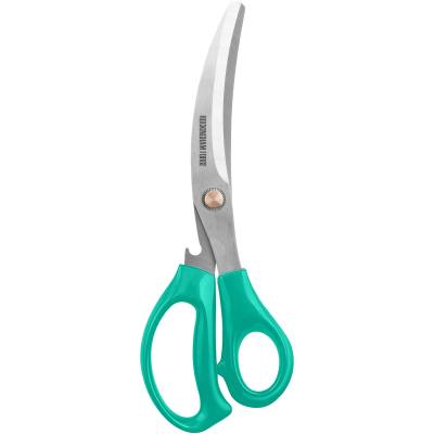 RF Scissors 9.25" Poultry Scissors Green Handle
