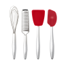 CUISIPRO PICCOLO Baking Set Red (Grater  Whisk  Spatula  Turner)