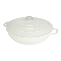 Commichef Cast Aluminium Shallow Casserole 32cm 6L Cream