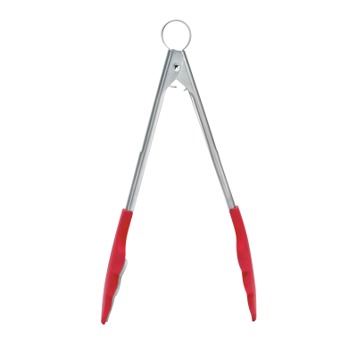 CUISIPRO Tongs with Teeth 12/30.5cm Silicone Red