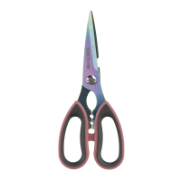 RF Kitchen Scissors with Soft Touch Handles 21cm Rainbow PVD