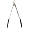 CUISIPRO Locking Tongs 12/30.5cm Silicone Black