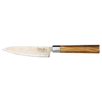Katana Saya Flame Utility Knife 12cm Olivewood