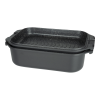 Commichef Cast Aluminium Roasting Dish With Skillet Lid 34x24cm 8L Black