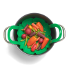 CUISIPRO Silicone Vegetable Steamer Green 16x9x3/41.7x23x7.5cm