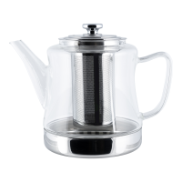 Café Ole Steel & Glass Teapot with Induction Base 1500ml