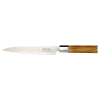 Katana Saya Flame Carving Knife 20cm Olivewood
