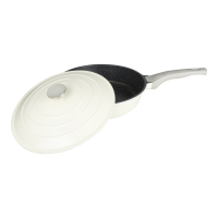 Commichef Cast Aluminium All-In-One Saucepan Casserole Frying Pan 28cm Cream