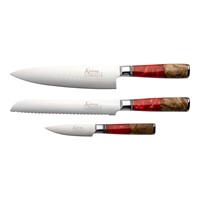 Katana Saya Elements 3 Piece Knife Set Volcanic Red
