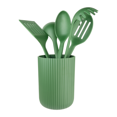 Greenworks 5 Piece Utensil Set & Pot Green
