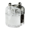 Gmill Condimates Acrylic Salt & Pepper Set Black & White