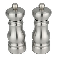 G Mill 6600 2 Piece Clear S/S Salt & Pepper Mill Set 11cm