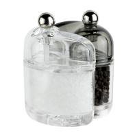 Gmill Condimates Acrylic Salt & Pepper Set Black & White