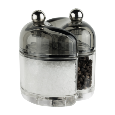 Gmill Condimates Acrylic Salt & Pepper Set Black