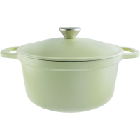 Commichef Lightweight Cast Iron Casserole 22cm Garden Green