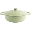 Commichef Light Cast Iron Shallow Casserole 28cm Garden Green
