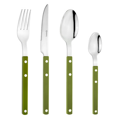Bistro 4324 24 Piece Cutlery Green