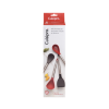CUISIPRO Silicone Tool Set-Ladle  Turner  Spoon & Slotted Spoon Red