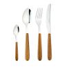 Greenwork 24 Piece Cutlery Set Wood Effect